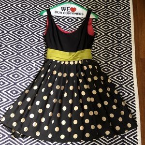 Anthropologie polka dot dress size 2